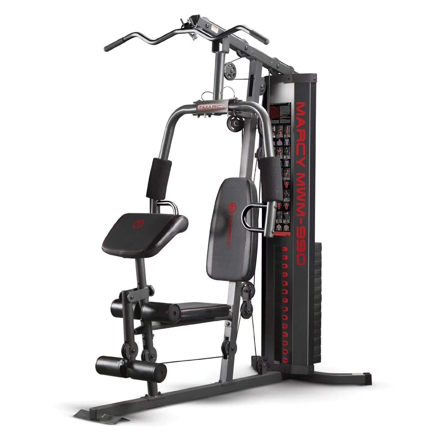 Marcy MWM-990 Dual-Function Full Body Home Gym Machine with 150 lb Weight Stack – Multi-Station Strength Training System