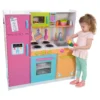 KidKraft Deluxe Big & Bright Wooden Play Kitchen for Kids – Neon Colors