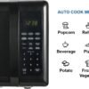 Compact Countertop Microwave Oven with Touch Control, LED Display, 700W, 10 Power Levels, 6 Auto Menus, Glass Turntable and Child Safe Lock, 0.7 Cu., Ft. Black - Image 2