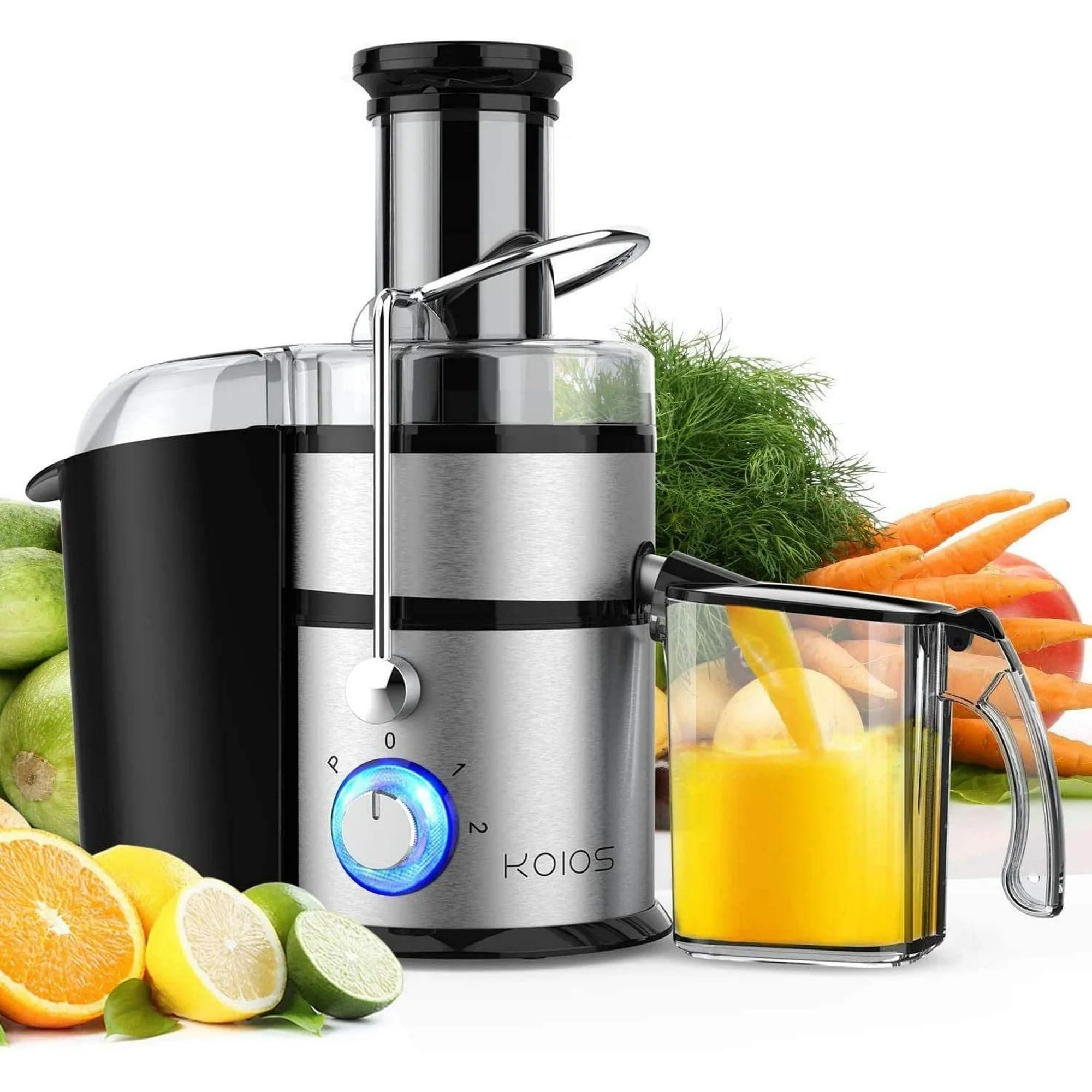 Centrifugal Juicer Machines Vegetable and Fruit,1100W Juice Extractor with 3″ Feed Chute,BPA Free,Easy to Clean,High Juice Yield,Black