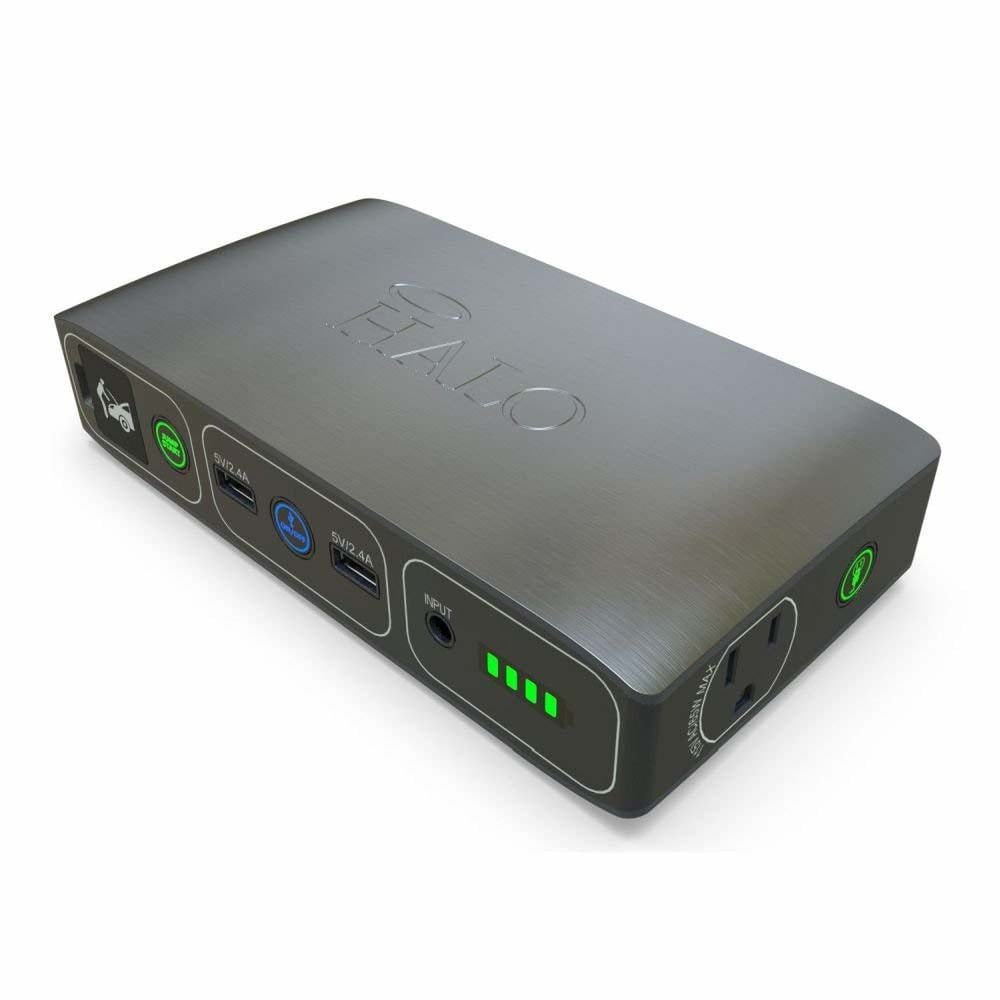 Halo Bolt 58830 Mwh Portable Phone Laptop Charger Car Jump Starter with AC Outlet – Grey