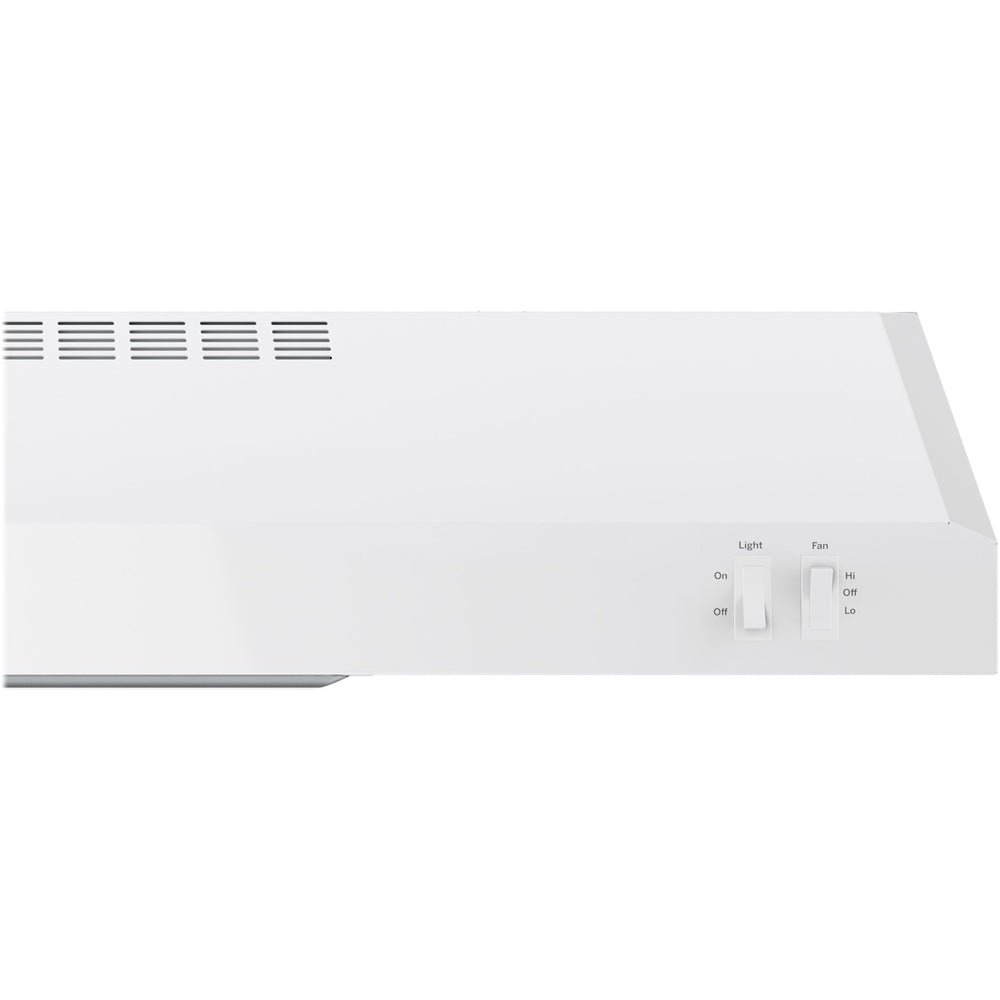 GE – 30″ Convertible Range Hood – White on white