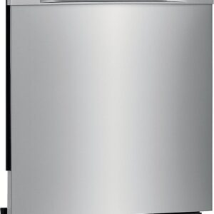 Frigidaire – 24″ Compact Front Control Built-In Dishwasher with Stainless Steel Tub, 52 dBA – Stainless steel