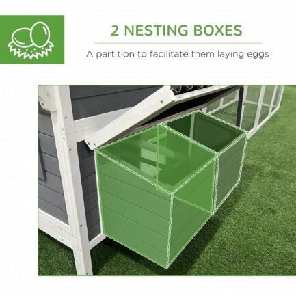 PawHut 162″ Large Chicken Coop for 6-8 Chickens, Chicken House - Image 3