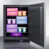 Frost-free built-in undercounter all-freezer for residential or commercial use, with stainless steel door, horizontal handle, and black cabinet - Image 2