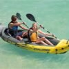 Explorer K2 Kayak�� 2-Person Inflatable Kayak Set with Aluminum Oars and High Output Air Pump