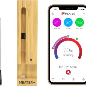 MEATER Plus | Smart Meat Thermometer with Bluetooth | 165ft Wireless Range | for The Oven， Grill， Kitchen， BBQ， Smoker， Rotisserie