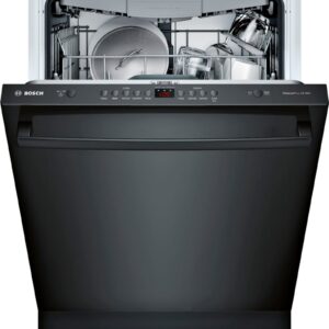 Bosch – 100 Series 24″ Top Control Built-In Dishwasher with Hybrid Stainless Steel Tub – Black