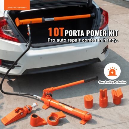 BENTISM 10 Ton Porta Power Kit Hydraulic Jack Air Pump Lift Ram All-In-One Portable Auto Body Frame Repair Power Tool - Image 4