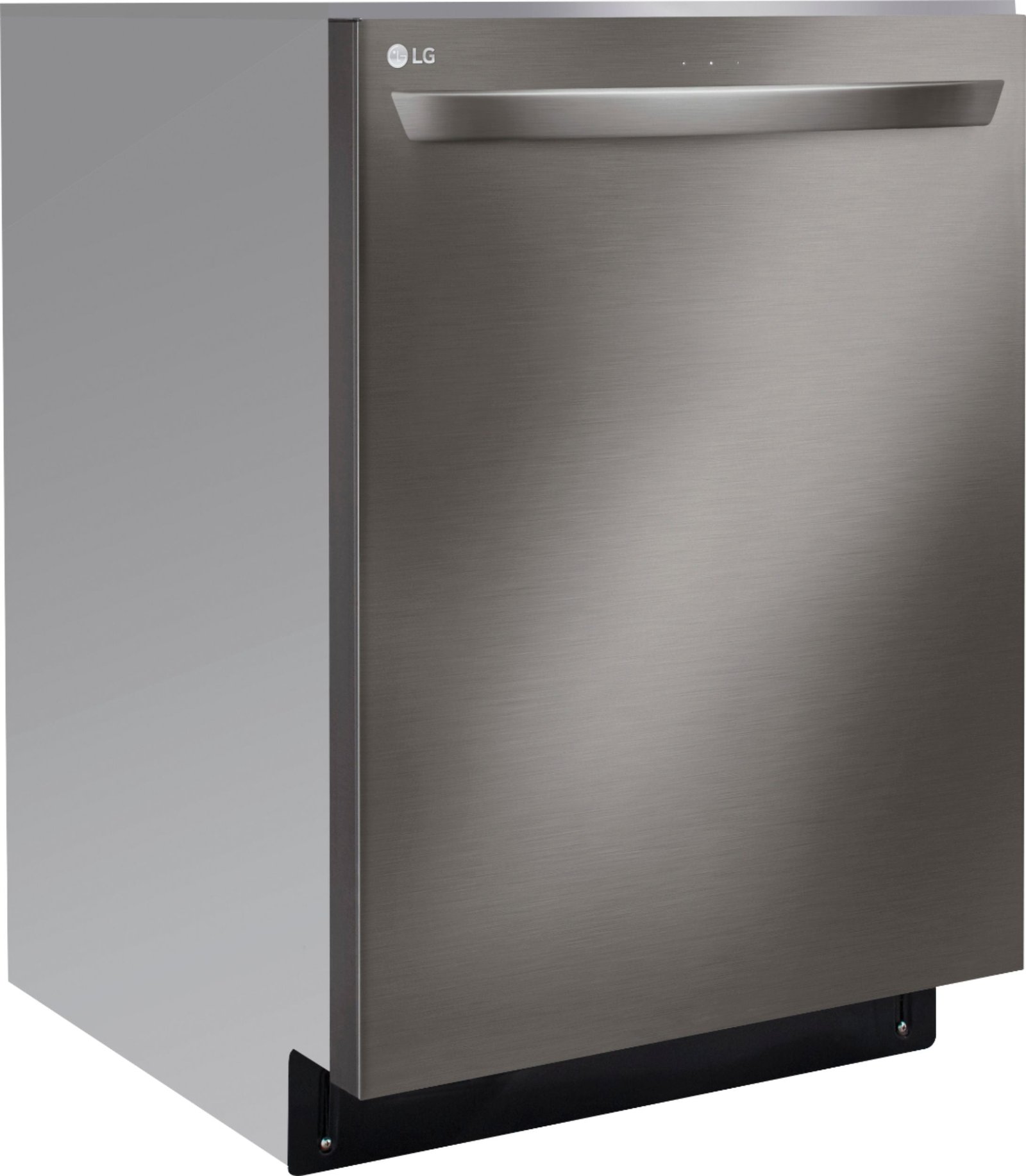 LG – 24″ Top-Control Built-In Smart Wifi-Enabled Dishwasher with Stainless Steel Tub, Quadwash, and 3rd Rack – Black stainless steel