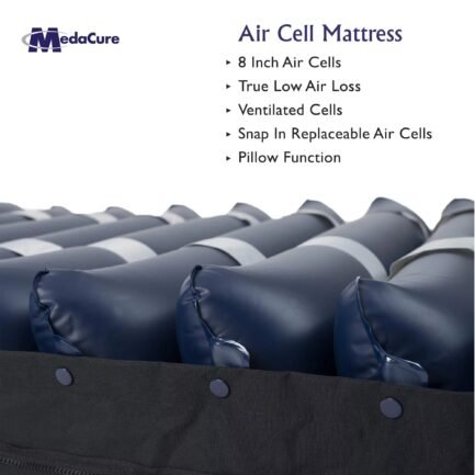 Medacure Alternating Pressure Air Mattress for Hospital Beds with Quilted Nylon Cover – 80″ x 36″ x 8″ (Twin) – Pump Included - Image 4