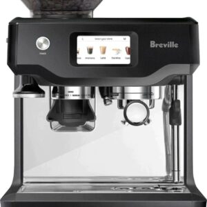 Breville – the Barista Touch Espresso Machine with 15 bars of pressure, Milk Frother and integrated Grinder – Black Truffle