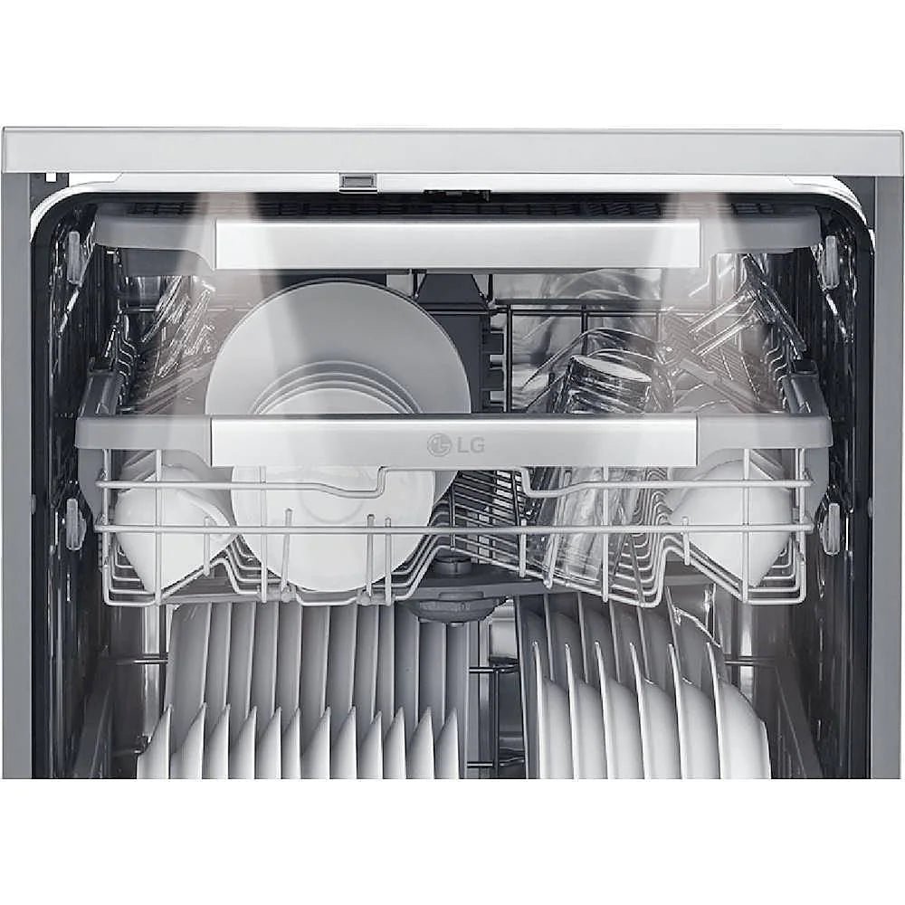 LG – SIGNATURE Top Control Built-In Dishwasher with Stainless Steel Tub, TrueSteam, 3rd Rack, 38dBA – Textured steel