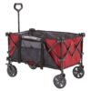 Gorilla Carts 7 Cubic Feet Foldable Utility Beach Wagon w/ Oversized Bed, Red - Image 4