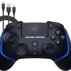 Razer Wolverine V2 Pro Wireless Controller Black HyperSpeed, Mecha-Tactile, RGB Lights for PS5 & PC With 6ft Type C Cable BOLT AXTION Bundle Like New
