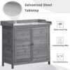 cenadinz Outdoor 39 in. Potting Bench Table, Rustic Garden Wood Workstation Storage Cabinet Garden Shed H-WF285324AAE - Image 3