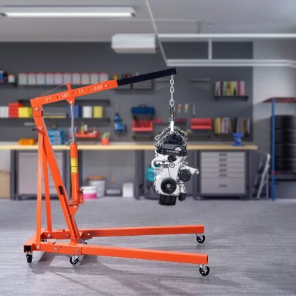 BENTISM 2T Folding Engine Crane Engine Hoist with Level 4400 lbs/2 ton Heavy-Duty Cherry Picker Shop Crane Oldable Engine Crane - Image 5