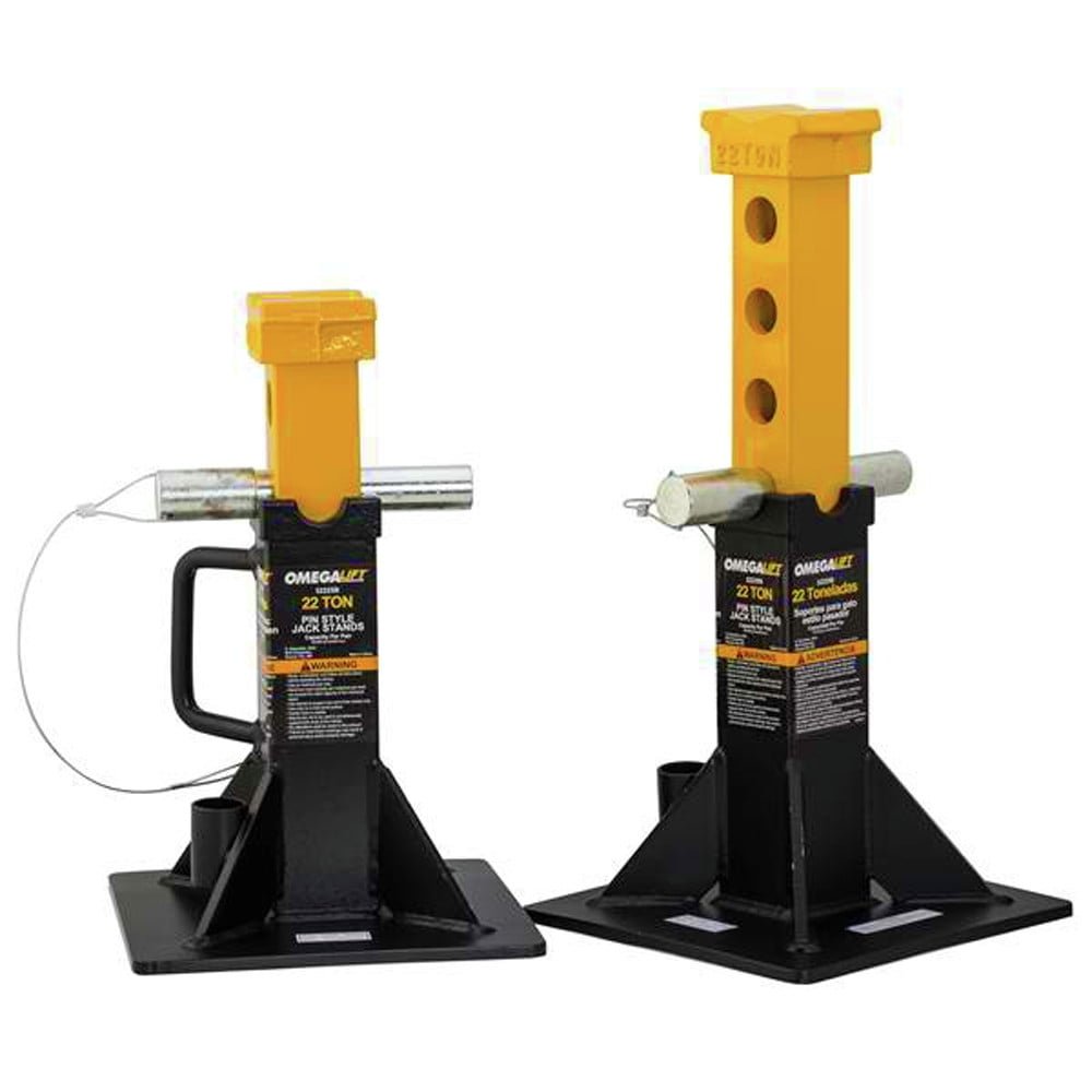 Omega 32225b black heavy duty jack stand – 22 ton capacity