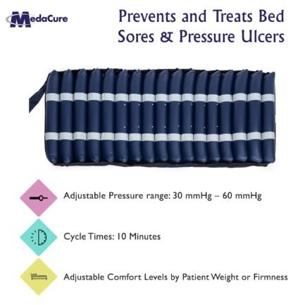 Medacure Alternating Pressure Air Mattress for Hospital Beds with Quilted Nylon Cover – 80″ x 36″ x 8″ (Twin) – Pump Included - Image 2