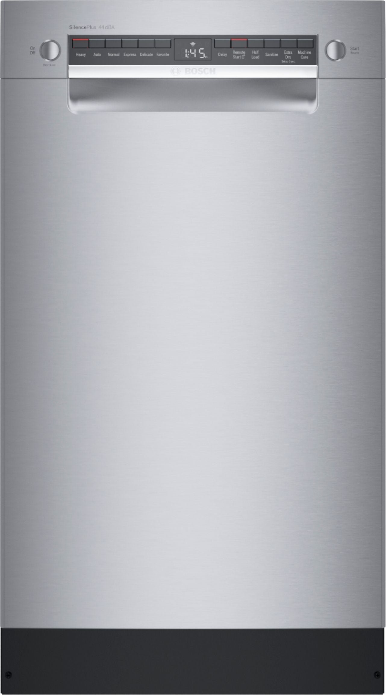Bosch – 800 Series 18″ Front Control Smart Built-In Stainless Steel Tub Dishwasher with 3rd Rack, 44 dBA – Stainless steel