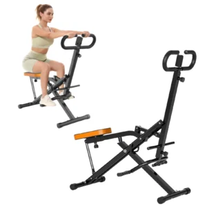 Hiii Squat Machine for Home – Glutes Workout Trainer (Foldable with Resistance Bands, Black)