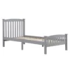 Ktaxon Twin Size Vertical Wood Bed Frame with Headboard and Footboard – Gray