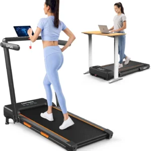 Walking Pad Treadmill with Auto Incline, 9% Incline Treadmill with 3 Slopes, 300LBS Weight Capacity Under Desk Treadmill for Home/Office
