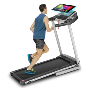 Home Treadmill – Folding Treadmill with 10” HD Touchscreen & Virtual Training (Silver)