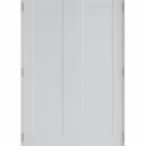 60 in. x 80 in. Bi-Parting Solid Core White Primed Composite Double Prehung French Door with Catch Ball Bronze Hinges