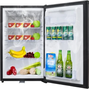 Smad 1.7 Cu ft Portable Absorption Mini Fridge No Noise with Lock, Adjustable Foot, Reversible Door