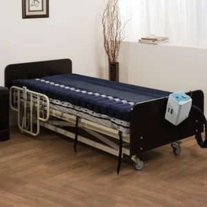 Medacure Alternating Pressure Air Mattress for Hospital Beds – 80" x 36" x 8" Twin Size Pressure Relief Mattress with Pump & Quilted Nylon Cover