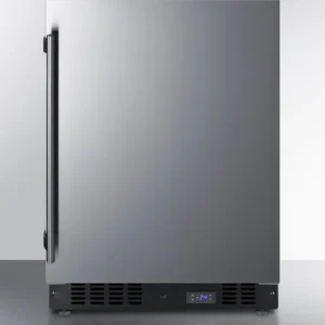 24″ Wide Built-In All-Freezer With Icemaker, Black Cabinet