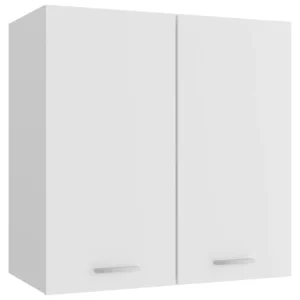 White Hanging Cabinet 23.6×12.2×23.6 – Durable Engineered Wood Construction – Spacious Storage – Easy Wall Mounting – Ideal for Small Spaces and Modern Home Decor