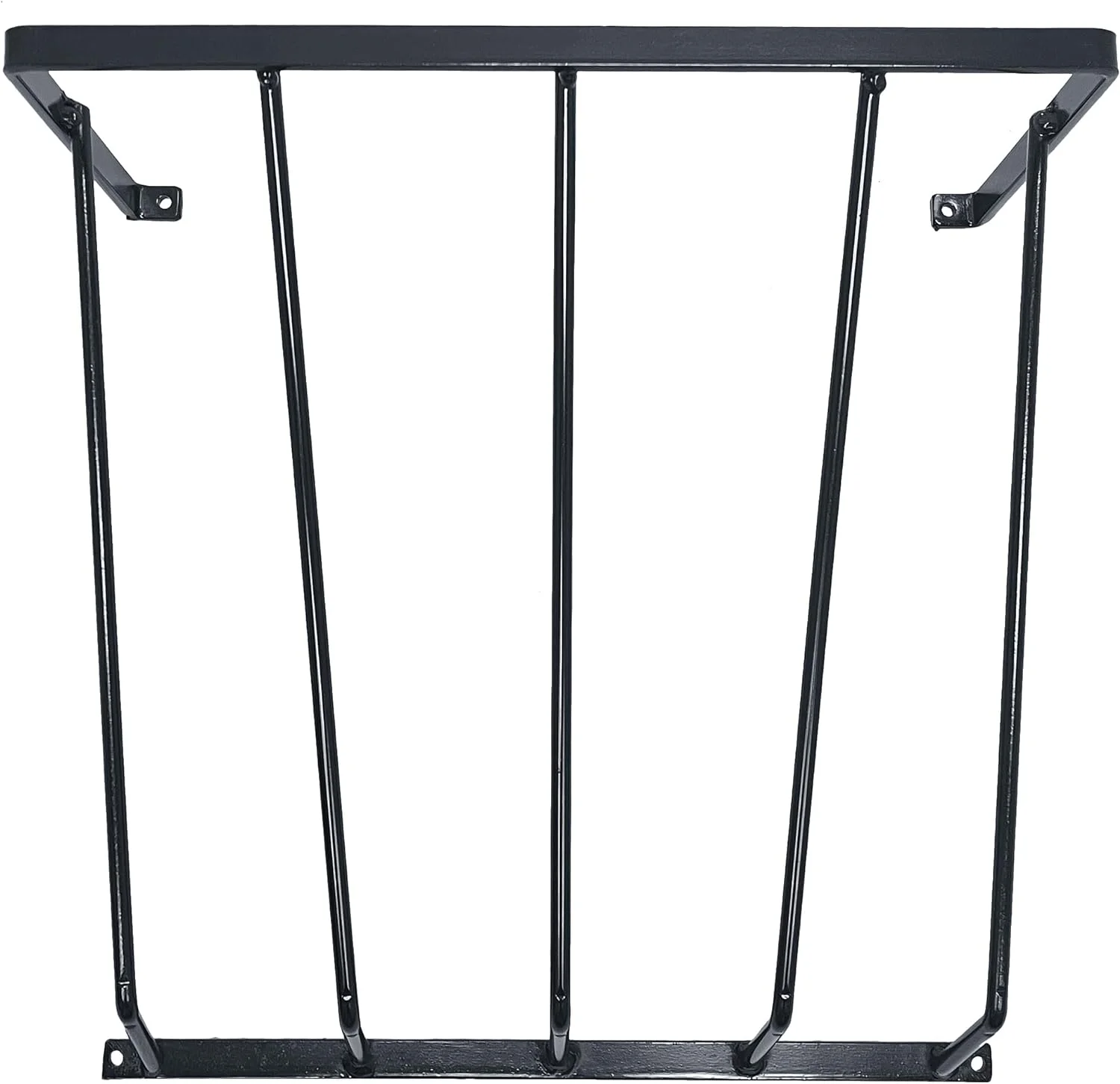 Heavy Duty Steel Wall Hay Rack by Dutch Ranch – Livestock Hay Feeder (Black, 18.5” Wall Mount)