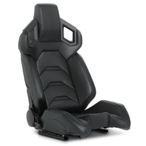 Magshion Ergonomic Racing Simulator Seat with Adjustable Slide, PU Leather Gaming Racing Seat for Simulator Cockpit, Black
