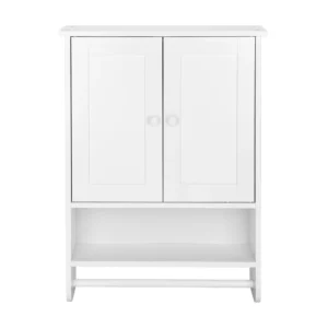 Wall Hanging Cabinet with 2 Doors – Space Saving Wall Washer Storage Organizer for Small Rooms