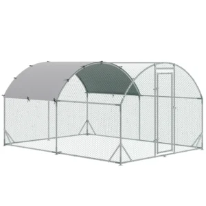 GFVCNIO Large Walk-In Poultry Coop Run with Waterproof & Anti-UV Cover – 9.2' x 12.5' x 6.5'