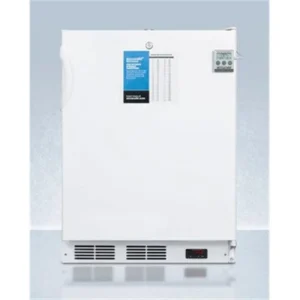 ADA compliant 24″ wide all-freezer for built-in commercial use, manual defrost with a traceable thermometer, lock, and -25C capability