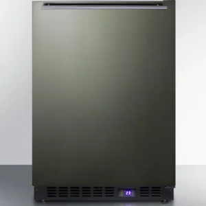 24″ Wide Built-In All-Freezer, Black Stainless Steel