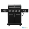 Kenmore 4-Burner Smart Gas Grill with Side Searing Burner – Black with Chrome Accents