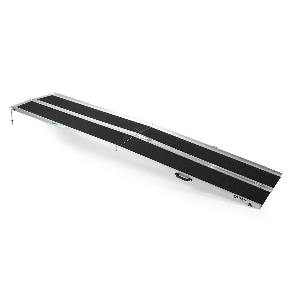 Titan Ramps 10′ Multi-Fold Aluminum Wheelchair Ramp – 600 lb. Capacity