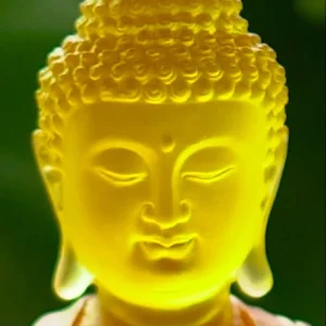 Liu Li Gautama Buddha Statue – Crystal Art Religious Buddha Decoration Figurine for Home, Meditation & Spiritual Décor