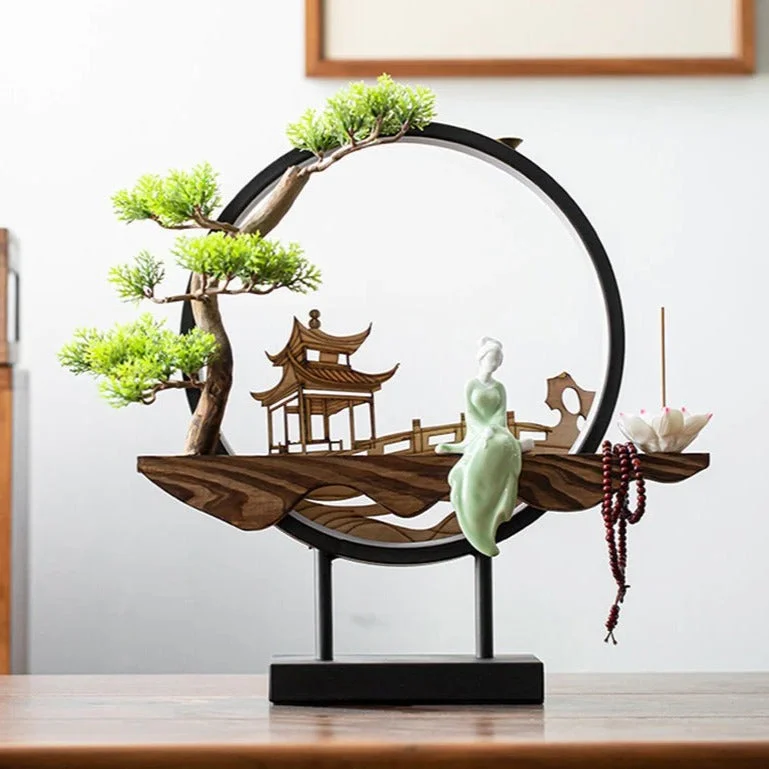 Lady Incense Burner Decorative Holder – Elegant Aromatherapy Smoke Fountain for Home & Meditation